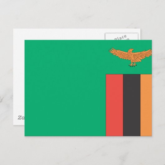 ザンビアの国旗 ポストカード (正面/裏面)