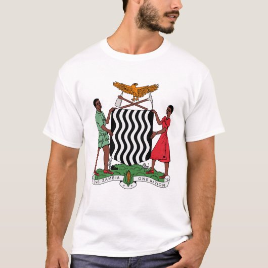 ザンビアの国章Tシャツ Tシャツ (正面)