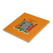 ザンビアの大統領のな旗 タイル (側面)