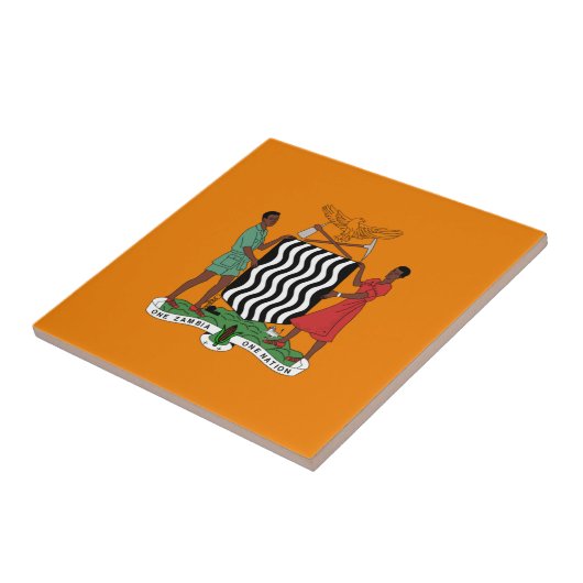 ザンビアの大統領のな旗 タイル (側面)