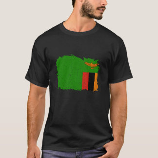 ザンビアの旗の伝統ザンビアのルーツヴィンテージザンビア Tシャツ