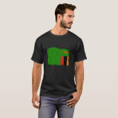 ザンビアの旗の伝統ザンビアのルーツヴィンテージザンビア Tシャツ (正面フル)