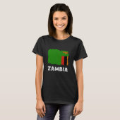 ザンビアの旗 ザンビアのルーツ ヴィンテージ ザンビアの誇り ヘ Tシャツ (正面フル)