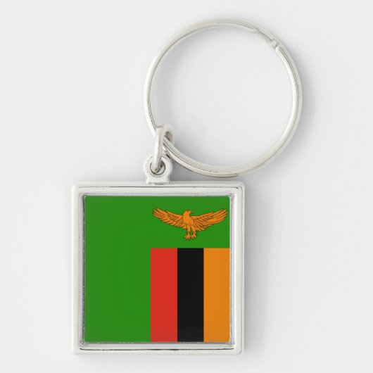 ザンビアの旗Keychain キーホルダー (正面)