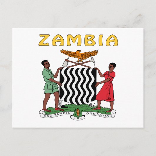 ザンビアの紋章 ポストカード (正面)
