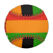 ザンビア国旗と軍服の愛国心 野球ボール (裏面)