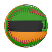 ザンビア国旗と軍服の愛国心 野球ボール (正面左)