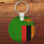 ザンビア国旗のキー動揺してチェーン キーホルダー (正面)