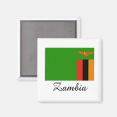 ザンビア国旗のデザイン マグネット (正面/裏面)