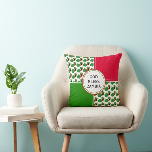 ザンビア国旗の愛国心を祝福感動的する クッション (椅子)