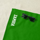 ザンビア国旗の素晴らしい愛国心 ビーチタオル (インサイチュ)