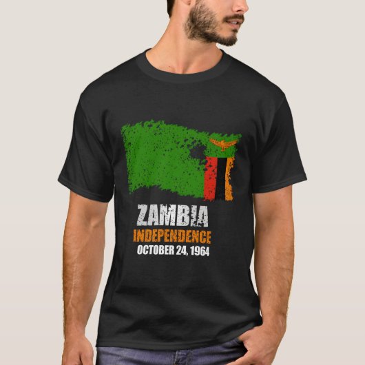 ザンビア国旗ザンビア独立 Tシャツ (正面)