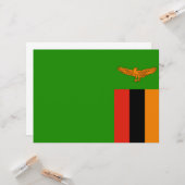 ザンビア国旗 カード (正面/裏面インサイチュ)