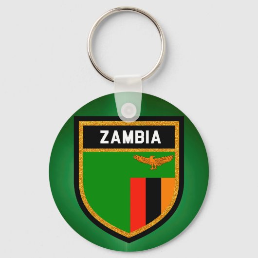 ザンビア国旗 キーホルダー (正面)