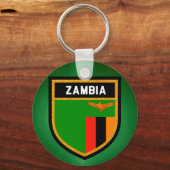 ザンビア国旗 キーホルダー (正面)