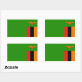 ザンビア国旗、ザンビア国旗 長方形シール (シート)