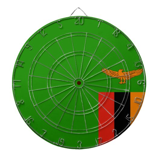 ザンビア国旗 ダーツボード (正面)