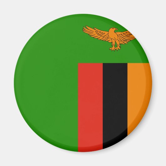 ザンビア国旗 マグネット (正面)
