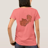 ザンビア国旗+地図Tシャツ Tシャツ (裏面)