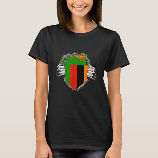 ザンビア国旗 Tシャツ (正面)