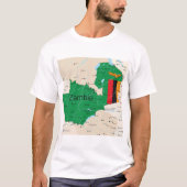 ザンビア地図 Tシャツ (正面)