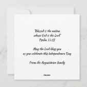 ザンビア独立祝のザンビア シーズンカード (裏面)