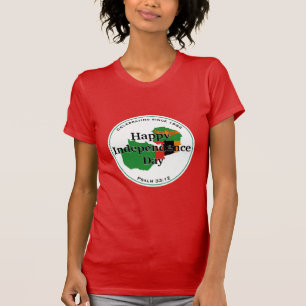 ザンビア祝独立国ザンビア国旗RED Tシャツ