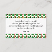 ザンビア聖なる書物、 経典ジョン3:16 名刺 (裏面)