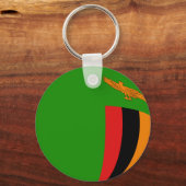 ザンビア魚目国旗のキーチェーン キーホルダー (正面)