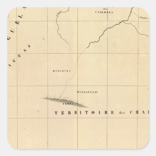 ザンビア、アフリカ45 スクエアシール (正面)