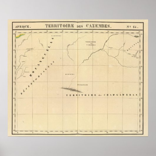 ザンビア、アフリカ45 ポスター (正面)