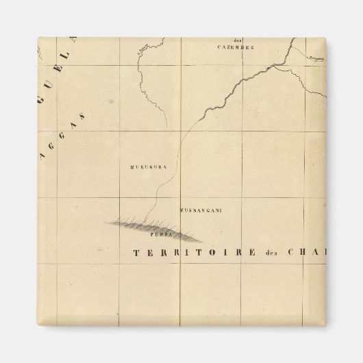 ザンビア、アフリカ45 マグネット (正面)