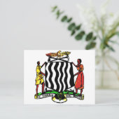 ザンビア、アフリカ、紋章 ポストカード (スタンド正面)