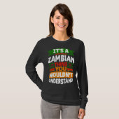 ザンビア ザンビア国旗 ザンビアのもの Tシャツ (正面フル)