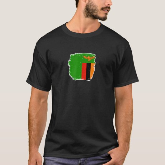 ザンビア ザンビア国旗 2 Tシャツ (正面)