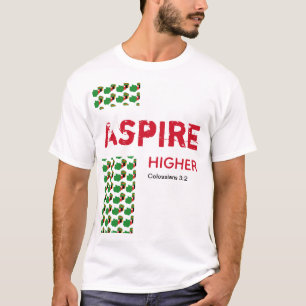 ザンビアASPIRE HIGHER CHRISTIAN聖なる書物、 経典 Tシャツ