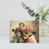 ザンピギ - 甘い音楽, ヴィンテージ絵画 ポストカード (スタンド正面)