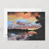 ザンベジ川の反射 ポストカード (正面/裏面)