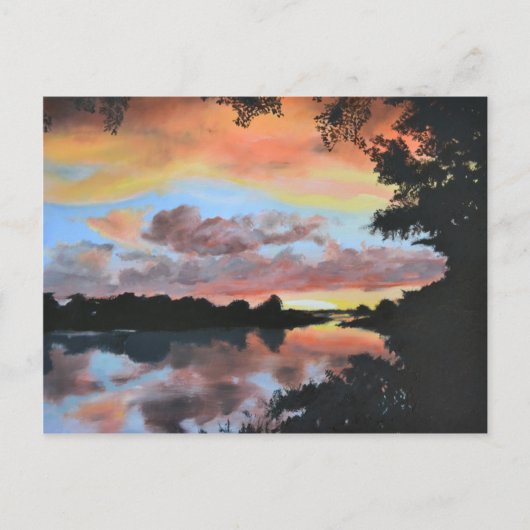 ザンベジ川の反射 ポストカード (正面)