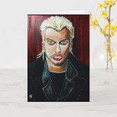 ザヴァンパイア絵を描ズバイアルフレッドキツネ カード (黄色い花)