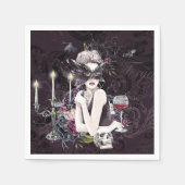 ザヴァンパイレス | Moody Gothic Vampy Glam 淡い色の Skin スタンダードカクテルナプキン (正面)
