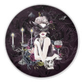 ザヴァンパイレス | Moody Gothic Vampy Glam 淡い色の Skin セラミックノブ (正面)