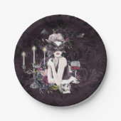 ザヴァンパイレス | Moody Gothic Vampy Glam 淡い色の Skin ペーパープレート (正面)