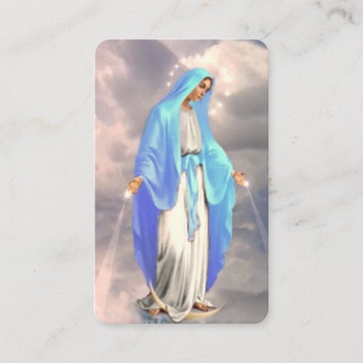 ザヴァージンメアリーメモリア祈りの言葉カード 名刺 (正面)