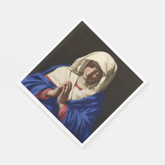 ザヴァージンメリーイン祈りの言葉 スタンダードランチョンナプキン (角)