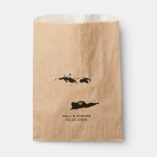 ザヴァージン諸島結婚式の引き出物バッグトリートバッグ フェイバーバッグ