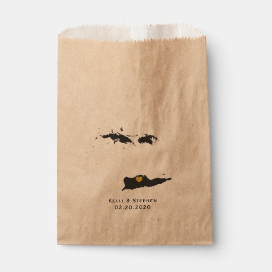 ザヴァージン諸島結婚式の引き出物バッグトリートバッグ フェイバーバッグ (正面)