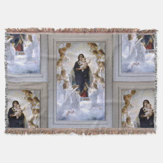 ザヴァージンwith Angels by William Adolphe Bouguere スローブランケット