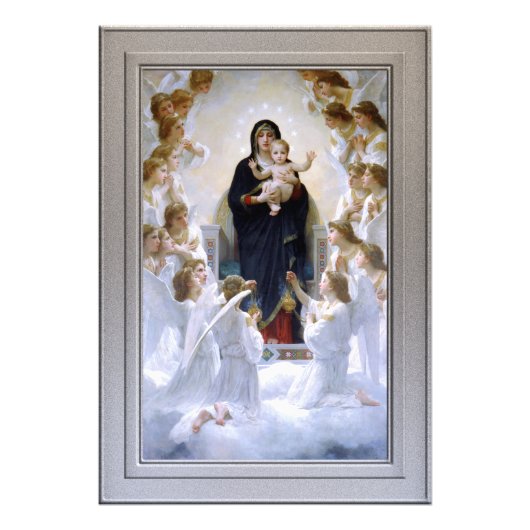 ザヴァージンwith Angels by William Adolphe Bouguere フォトプリント (正面)