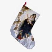 ザヴァージンwith Angels by William Adolphe Bouguere ラージクリスマスストッキング (正面 (吊り時))